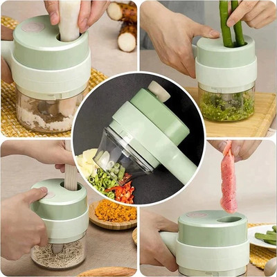 SWISS WONDER Electric Vegetable & Fruit Slicer(1 x 4in1 Electric Chopper)