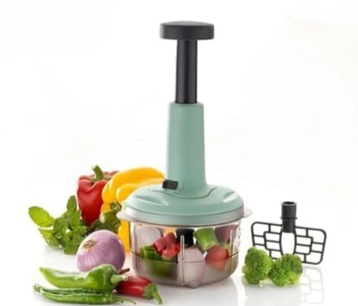 VIIVSC by VIIVSC VIIVSC, Push Chopper Round Shape Vegetable Fruit Cutter 2 in 1 Vegetable & Fruit Chopper(1 Push Chopper)