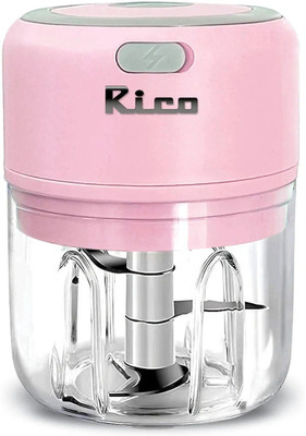 Rico by Rico CH2112 Portable USB Rechargeable Mini Chopper for Onion, Ginger, Meat Electric Vegetable & Fruit Chopper(1 chopper)