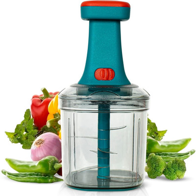 RNM by ESKIA Manual Hand Press Push Chopper with 6 Blades for Effortless Chopping Vegetables Vegetable & Fruit Chopper(1 chopper)