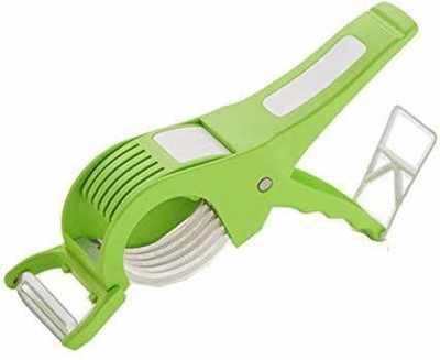 Fulkiza by FULKIZA Multi Veg Cutter Vegetable Peeler Straight Peeler Vegetable & Fruit Chopper(2 in 1 Multi Vegetable Cutter with Peeler, Veg & Fruit Cutter & Slicer)