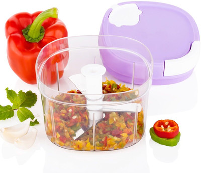 omdaenterprise 600 ml Vegetable & Fruit Cutter Chopper - Multicolour Vegetable & Fruit Chopper(1 Handy chopper)