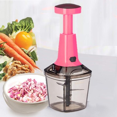 DMPRODUCT Vegetable and Fruit Manual Chopper Machine, Cutter – 6 Stainless Steel Blades Vegetable & Fruit Chopper(1 Chopper)