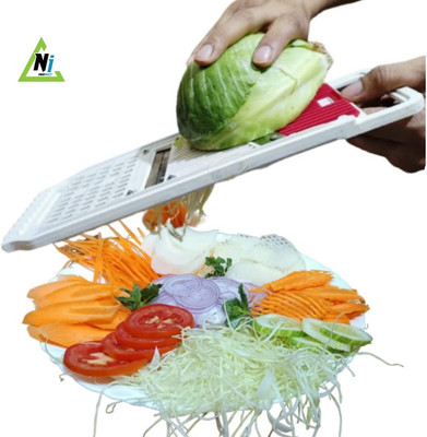 Ni product by Ni Product Vegetable Slicer and Chopper Vegetable & Fruit Grater & Slicer(1 Slicer and 1 Safety Holder)