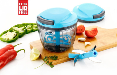 Grecy by - Chopper Easy Pull Chopper and Manual Food Processor (750 ML, Blue) Vegetable & Fruit Chopper(Chopper)