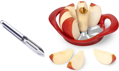Elhify by ASP01 Stainless Steel Fruit & Vegetable Peeler and apple Slicer,Fish Scale Planer Vegetable & Fruit Grater & Slicer(1 Slicer-1 Peeler)
