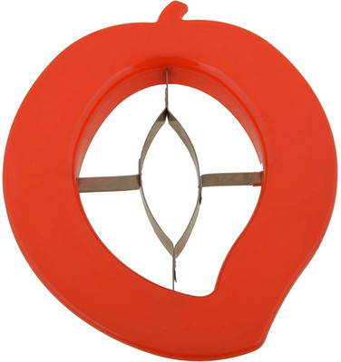 Fulkiza Plastic Mango Shaped Manual Fruit Cutter, Red Fruit Slicer(1 mango slicer)