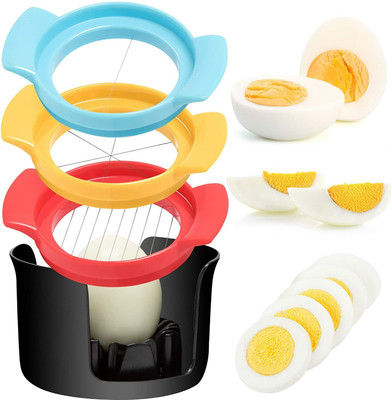 PRIMEFAIR by PRIMEFAIR Egg Slicer, 3 in 1 Egg Cutter for Hard Boiled Eggs Multi-Function Egg Cutter Egg Slicer(1)