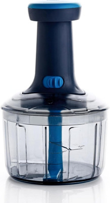 anmol enterprises Hand Press Push Chopper - 800 ml | 2 in 1 Manual Push Chopper with Button Vegetable & Fruit Slicer(Set of 1 Hand Press Push Slicer)