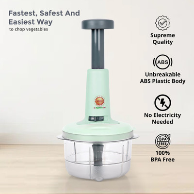 Saule Multipurpose 800 ml Push Chopper Manual HandPress Vegetable Chopper Mixer Cutter Vegetable & Fruit Chopper(1 chopper)