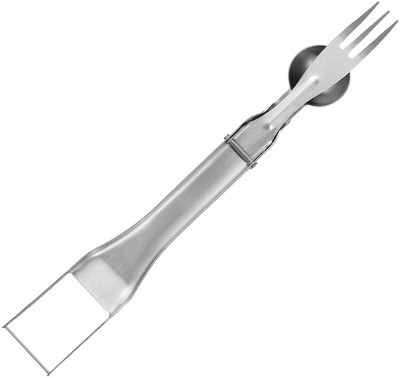 SERPLEX 3 in 1 Stainless Steel Watermelon Cutter Spoon and Retractable Fork Slicer Tool Watermelon Slicer(1 Watermelon Cutter with Spoon and Retractable Fork)