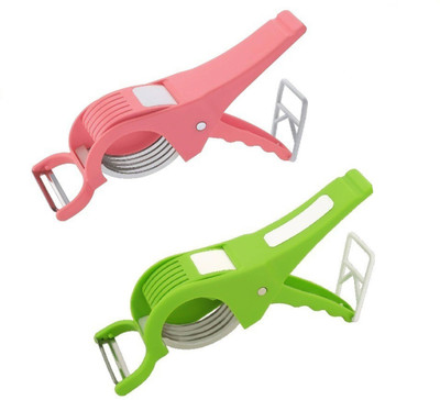 Dreammall 2 in 1 Multipurpose cutter with peeler Vegetable & Fruit cutter Vegetable Chopper(2)