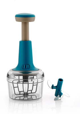 COLVIX Premium Hand Push Chopper 700 ML with 3 Stainless Steel Blades Vegetable & Fruit Chopper(1 chopper)