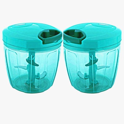 TP INCORP Premium Green Pro Handy Chopper 900ml Combo Vegetable & Fruit Chopper(Pack of 2)