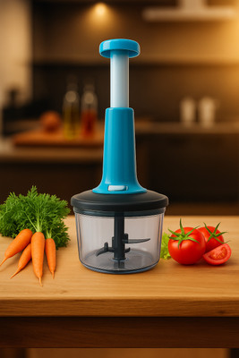 SS MAISON by S&S MAISON Manual Vegetable Chopper | Hand Push Food Cutter with Stainless Steel Blades Vegetable & Fruit Chopper(1 chopper)