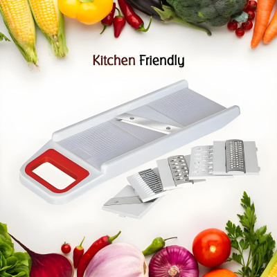 SAZAVAT 6 IN 1 VEG. & FRUIT SLICER & GRATER Vegetable & Fruit Grater & Slicer(1 chopper)