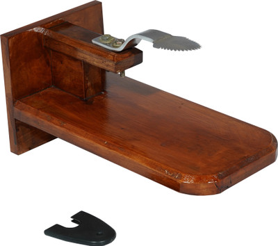 peecees MALBRO Wooden Coconut Scraper | Teak Base Grater with Movable Chirava |Kitchen Coconut Scraper(1 COCONUT SCRAPER)