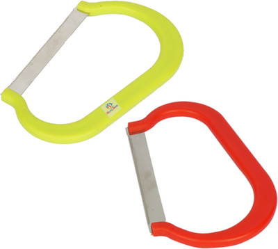 Heart Home Plastic Vegetable Cutter|Kitchen Cutter for Salad|Set of 2|Multicolor Vegetable & Fruit Slicer(2 Piece Vegetable Cutter)