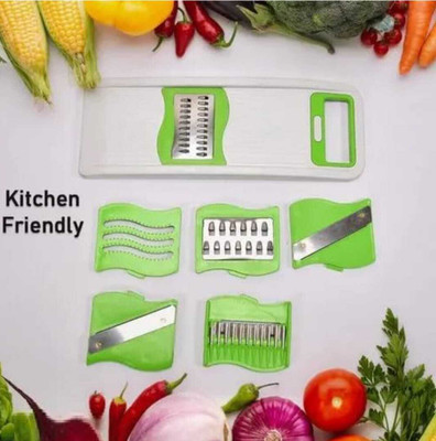GANU by R K Enterprise Multi-Purpose Vegetable Slicer & Grater – 6-in-1 Kitchen Tool Vegetable Grater & Slicer(EXTRA BLADES)