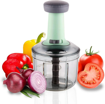 RABBITO Chopper Mixer Cutter to Cut Onion, Salad, Tomato, Potato (900ML) Vegetable & Fruit Chopper(1 PCS 900ml Push chopper green)