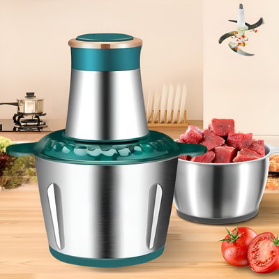 Edtepy 300W Electric Food Processor – Large 3L Stainless Steel Bowl,Safety Lock,Grinder Electric Vegetable & Fruit Chopper(1 x Electric Motor, 1 x 3L Stainless Steel Bowl, 1 x 4 Sharp Blades, 1 x Non-slip pad)