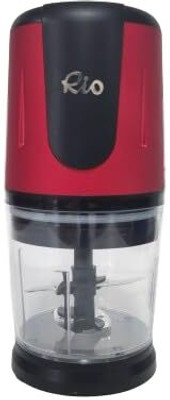 Rio Electric Vegetable Chopper 250 Watts, 2 Speed, Stainless Steel Blades, 700 ml Electric Chopper(Electric Chopper Red Matte)