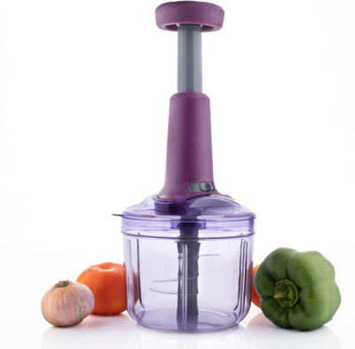 MAGICSPOON Chopper, Dry Fruit Chopper, Dry Fruit Cutter, Push Chopper (Purple, 900ml) Vegetable & Fruit Chopper(1 Chopper)
