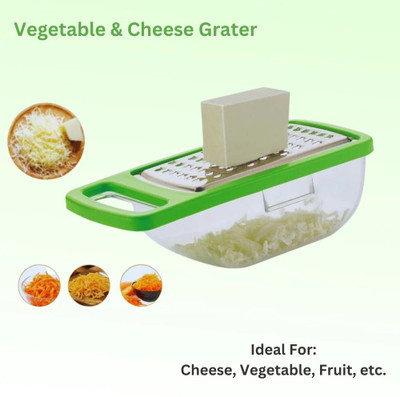 Erialia Plastic Cheese and Vegetables Grater With Storage Container / Mini Cheese Garlic Vegetable & Fruit Grater(1 chopper)