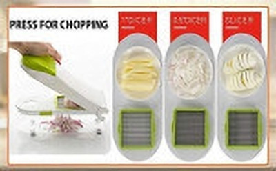 kraftcart by KRAFTCART Nicer Slicer 12 in 1 Vegetable & Fruit Cutter Vegetable Slicer(1 x Chopper Unit, Interchangeable Blades)