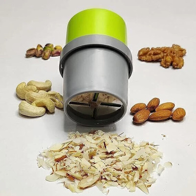 Global Impex Dry Fruit Slicer & Cutter, for Cashew Nut , Hazelnut, Almonds, Walnut & Grater Fruit Grater & Slicer(1- Dry Fruit Cutter)