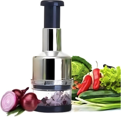 WAKTORO by NA Stainless Steel Hand Press Chopper, Kitchen Garlic and Onion Mincer Vegetable & Fruit Chopper(1 Chopper)