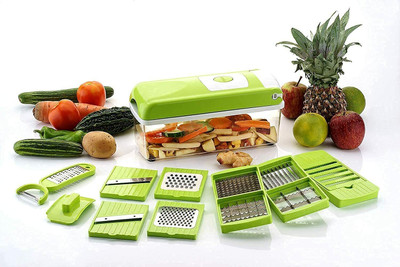 kayru Kitchen Multipurpose 12 in 1 Vegetable and Fruit Chopper/Cutter/Greater/Slicer Vegetable & Fruit Grater & Slicer(12 in 1 nicer dicer)