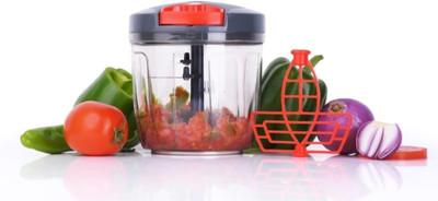 FancyHuge Multipurpose Plastic Manual Quick Vegetables, Cutter Pull Vegetables Chopper Vegetable Chopper(1)
