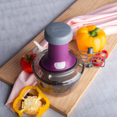 OSCAR MULTIPACK by NA Express Push Chopper Round 2 in 1 Vegetable & Fruit Chopper(1 chopper)