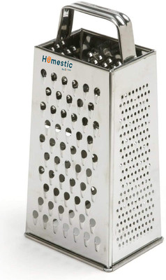 HOMESTIC by Kuber Industries Stainless Steel 5 IN 1 Grater And Slicer With 4 Sides For Cheese (Silver) Slicer(1 Pieces 5 in 1 Stainless Steel Grater & Slicer)