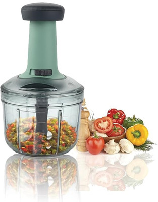 Analog Kitchenware 900 ML Stainless Steel 6 Blade Fruit & Vegetable Hand Push Chopper Vegetable & Fruit Chopper(1 chopper)