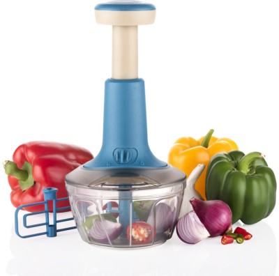 Vallaree PUSH CHOPPER Round 500ML 2 In 1 Vegetable & Fruit Chopper(1 Piece Hand Push Chopper)