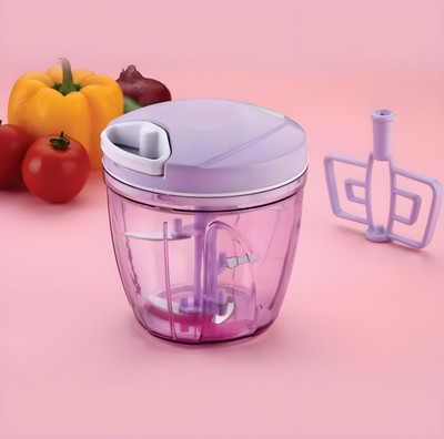 FancyHuge by FancyHuge Multipurpose Plastic Manual Quick Vegetable, Dry Fruit and Onion Cutter Pull Vegetable & Fruit Chopper(1 Chopper)