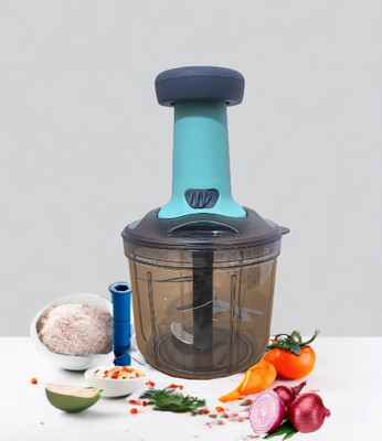 sangot enterprises Manual Push Chopper 900ml stainless steel blade Vegetable & Fruit Chopper(manual push chopper pack of 1)