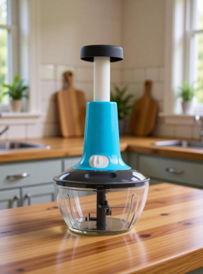 JAMAVAT 650 ml Easy to use Hand Push Fruits and Vegetable Push Chopper for Kitchen, Vegetable & Fruit Chopper(1 CHOPPER)