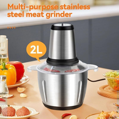 Lariox Stainless Steel Electric Meat Grinders with Bowl for Kitchen Food Chopper, Meat, Vegetables, Onion, Garlic Slicer Dicer, Fruit & Nuts Blender Vegetable & Fruit Chopper(1)