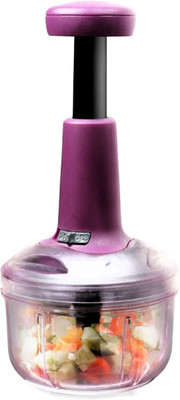 Super mom Effortless Manual Hand Press Push Chopper Ideal for Chopping Vegetable & Fruit Chopper(1 chopper)