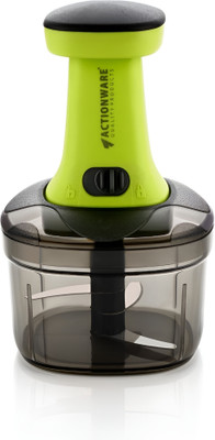 ACTIONWARE Easy to Use Hand Press Fruits and Vegetable Push Chopper Vegetable & Fruit Chopper(PUSH UP CHOPPER 500 ML)