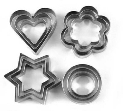 VVG TRADERS 12 Pcs Set of baking_cutter Cookie Cutter (Pack of 4) Chopper(12 Pcs Set of baking_cutter Cookie Cutter (Pack of 4))