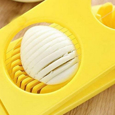 Qexle 2 in 1 Egg Cutter/Slicer Egg Slicing Machine Boiled Egg Cutting and Slicing Egg Slicer(01 Unit Of SLICER)
