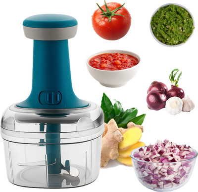 CICASTO CHOPPER- 26 Vegetable & Fruit Chopper(1 × 700 ml chopping bowl, 1 × Push-type chopping lid with handle)