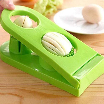 Bharatmart by Bharatmart 2 in1 Egg Slicer Kitchen Egg Cutter Flower Edges Cooking Tool Egg Slicer Egg Slicer(1 EGG SLICER/CUTTER)
