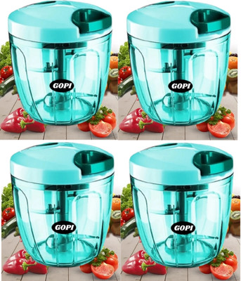 gopi by GopiStore 1000 ml New Premium Vegetable Chopper Green Vegetable & Fruit Chopper(4 Chopper)