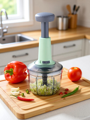 DDecora New Big size Hand Push 900 ML with 5 Stainless Steel Blades Vegetable & Fruit Chopper(1 Chopper Unit, 1 Blade Assembly)