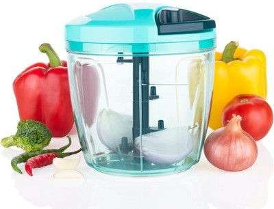 ZPRO by NIL 2 IN 1 UNIQUE STRING FUNCTION UNBREAKABLE 6 BLADES 1000ml HANDY PULL CHOPPER Vegetable & Fruit Chopper(1XCHOPPER SET)